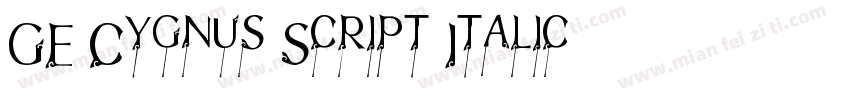 GE Cygnus Script Italic字体转换